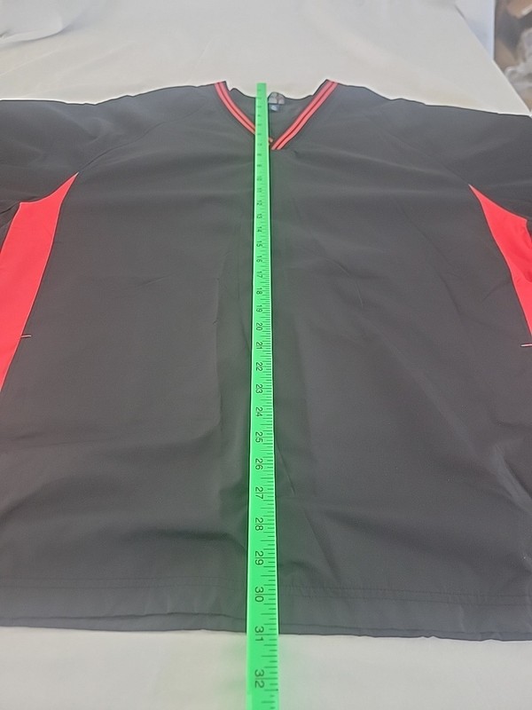 Sport Tek 2XL V-neck Black/ RED Pullover Activewear Side Zip Drawstring GOLF gallery