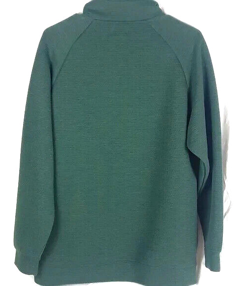 Berkley Jensen Mens Pull Over Long Sleeve Top Medium Half-Zip Sweat Shirt Green gallery