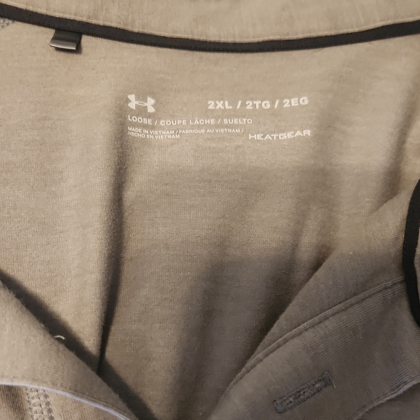 Under Armour HeatGear Men’s Crew Neck T-Shirt Short Sleeve Loose Light Grey 2XL gallery