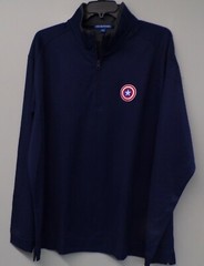 Marvel Captain America Mens Vertical Texture 1/4-Zip Pullover XS-4XL New