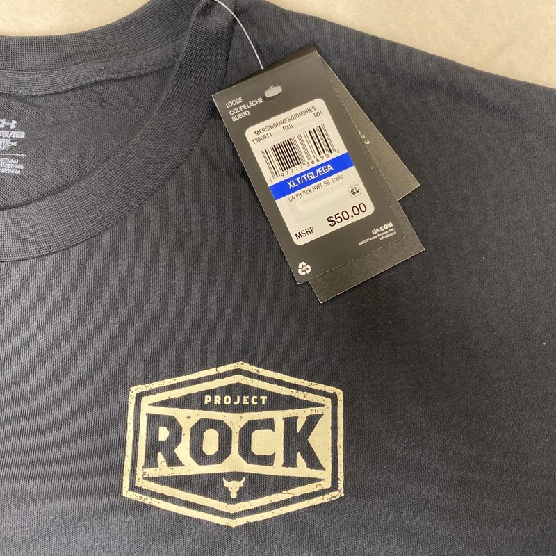 under armour project rock shirt mens XLT Iron Paradise Wrecking Crew Black New gallery