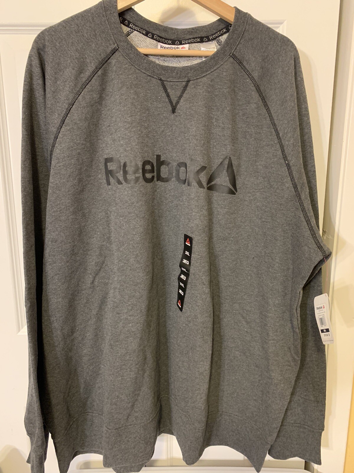 New Reebok Men’s Sz XXXL Cruise Control Crew Sweatshirt Gray NWT gallery