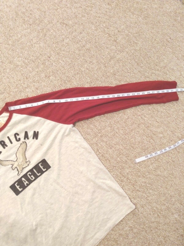 American Eagle Men Sz L NWT Longsleeve Crewneck Lightweight Pullover Shirt Logo gallery