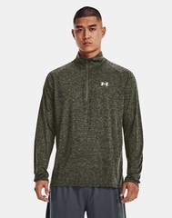Men’s UA Tech ½ Zip Long Sleeve Marine OD Green/black/white Under Armour Shirt L