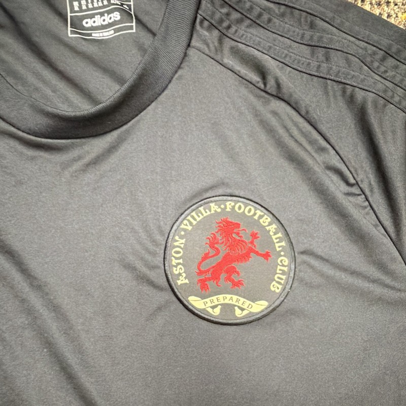 adidas AEROREADY Aston Villa FC Men's XL Black Slim Fit Jersey T-Shirt gallery