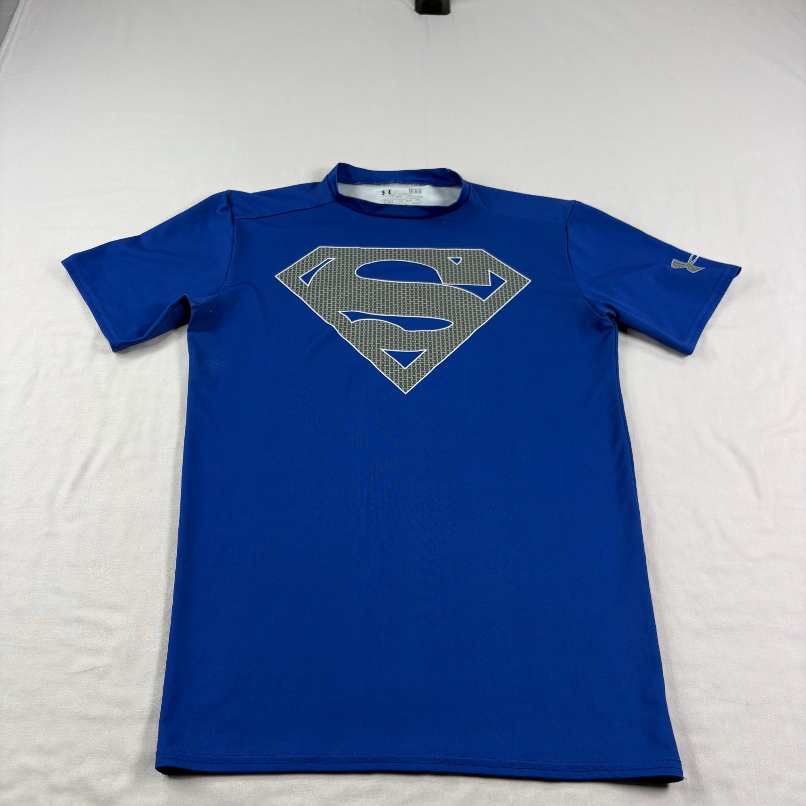 Super Man Compression Shirt Mens M Blue Under Armour Alter Ego Gym Training gallery