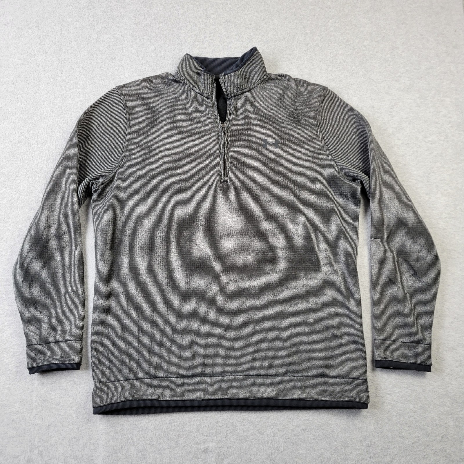 Under Armour Golf 1/4 Zip Pullover Mens Medium Dark Gray Loose Performance gallery