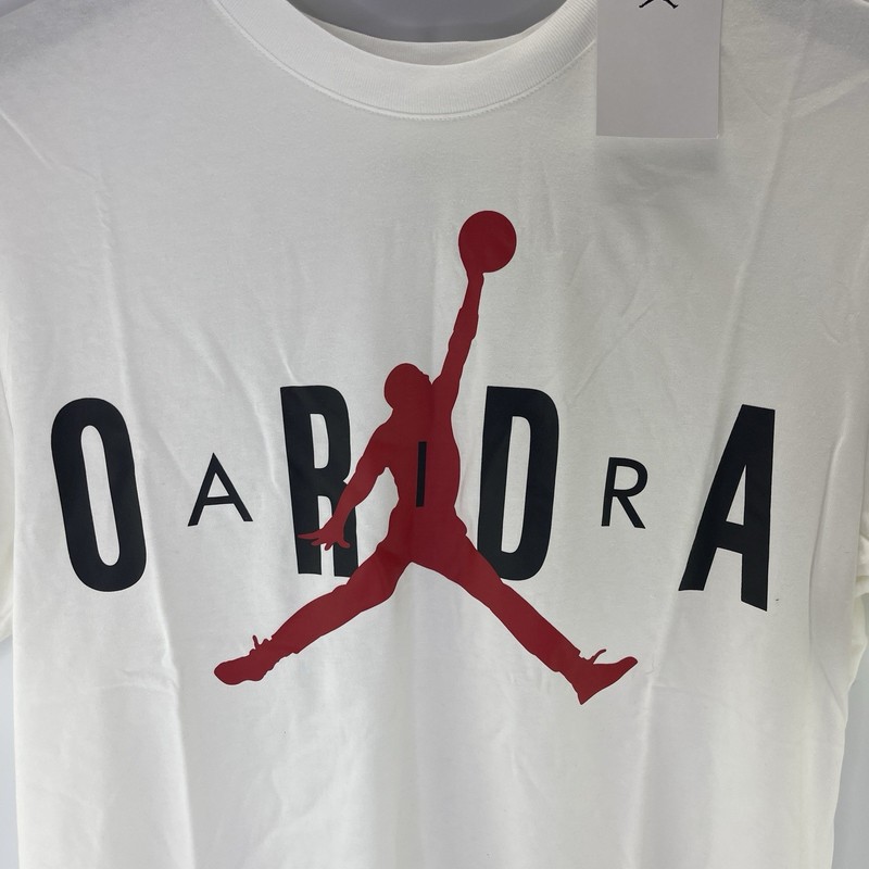 Nike Air Jordan Mens Stretch T-Shirt White DV1445-100 Logo Jumpman Sz Large gallery