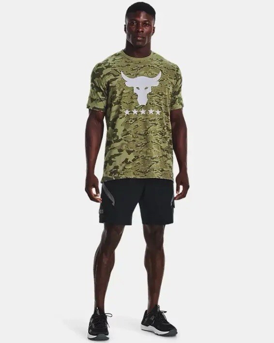 Under Armour UA Project Rock Camo USA Army Veterans Day Shirt 1373584-289 sz L gallery