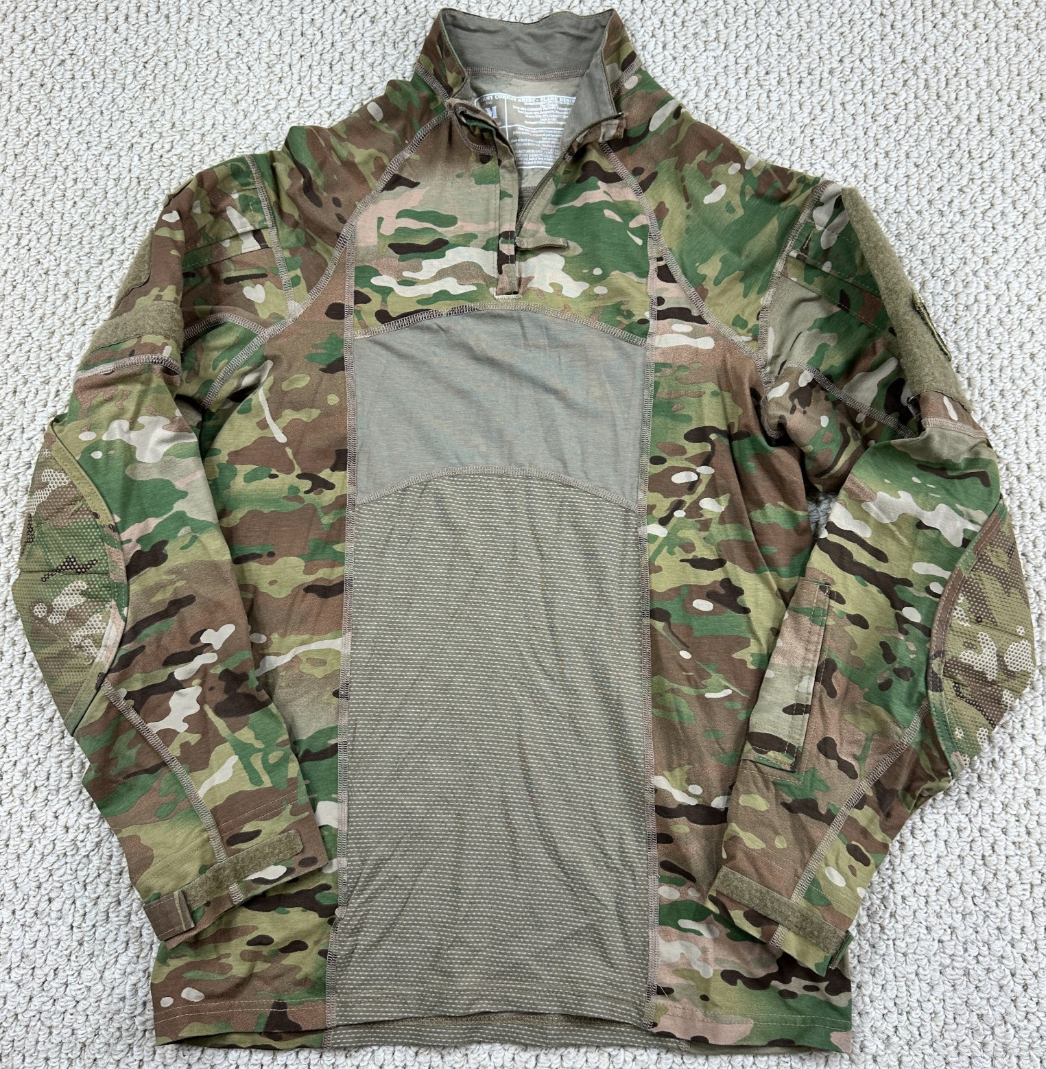 Army Combat Shirt Men M Flame Resistant Operational Camo 1/4 Zip FR Pullover USA gallery