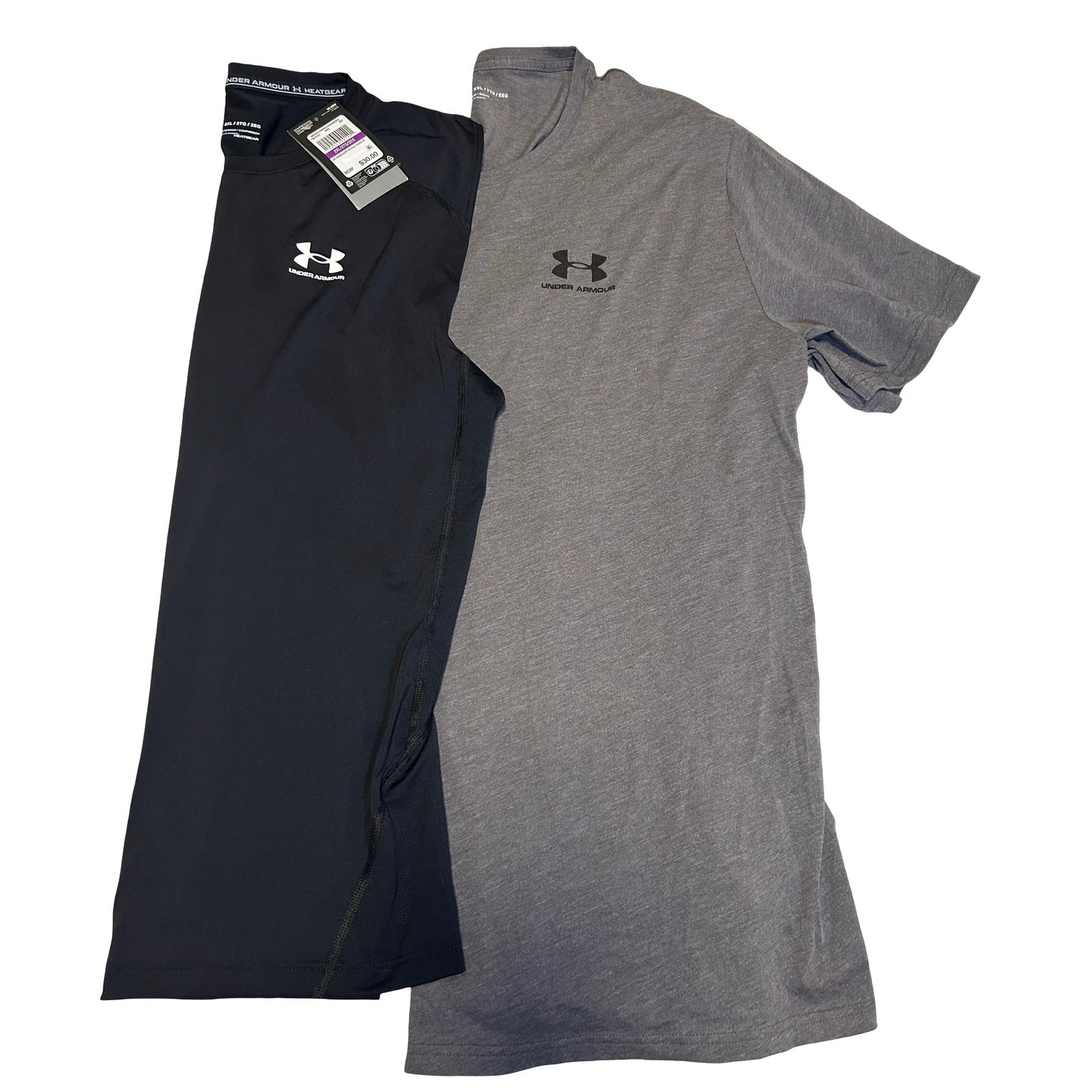 Under Armour HeatGear Compression Tank & Tee Set Gray Black XXL NWT gallery