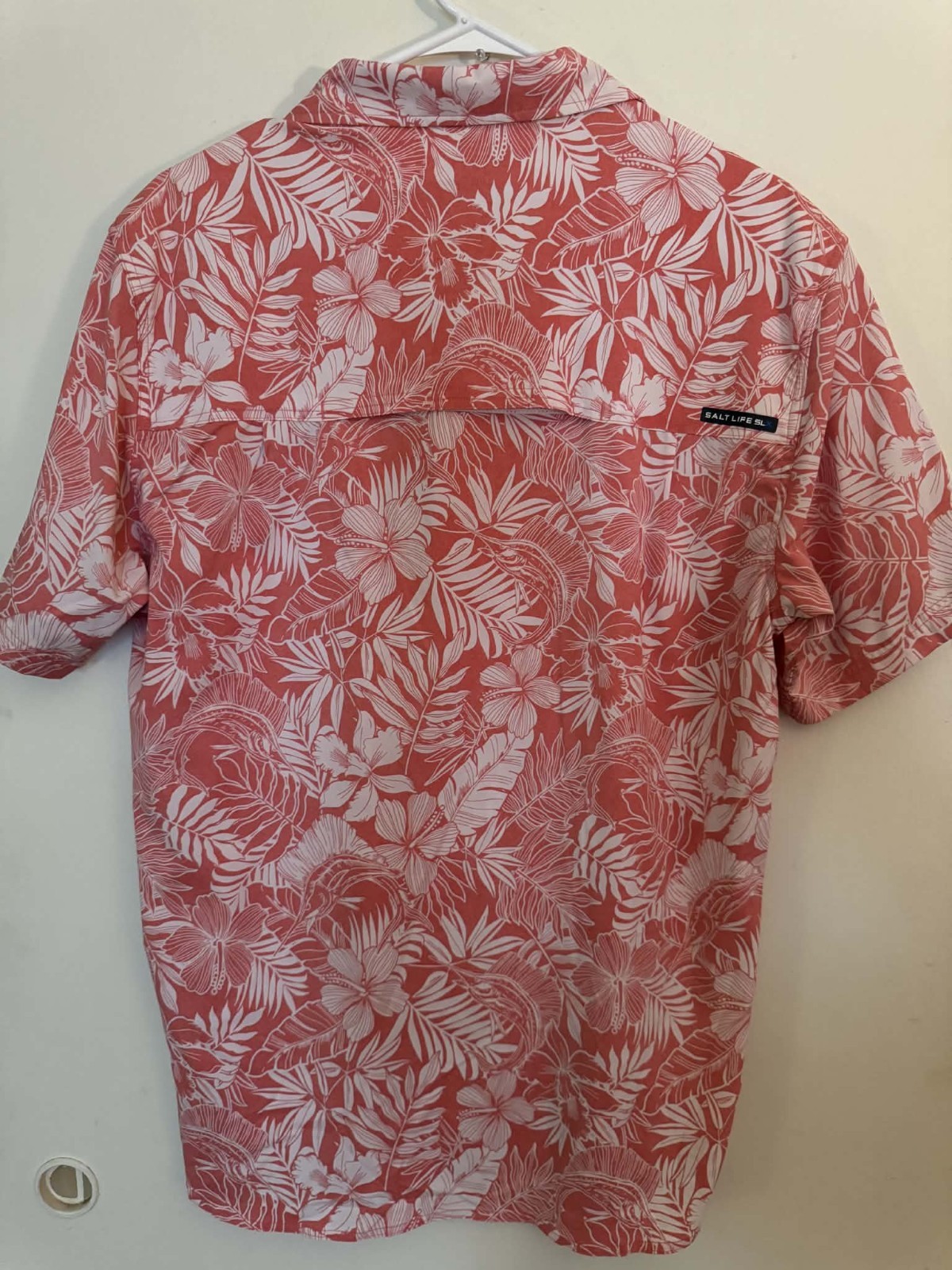 Salt Life SLX Men's Performance Shirt, Coral, Medium, NWT, Floral, Lightweight gallery