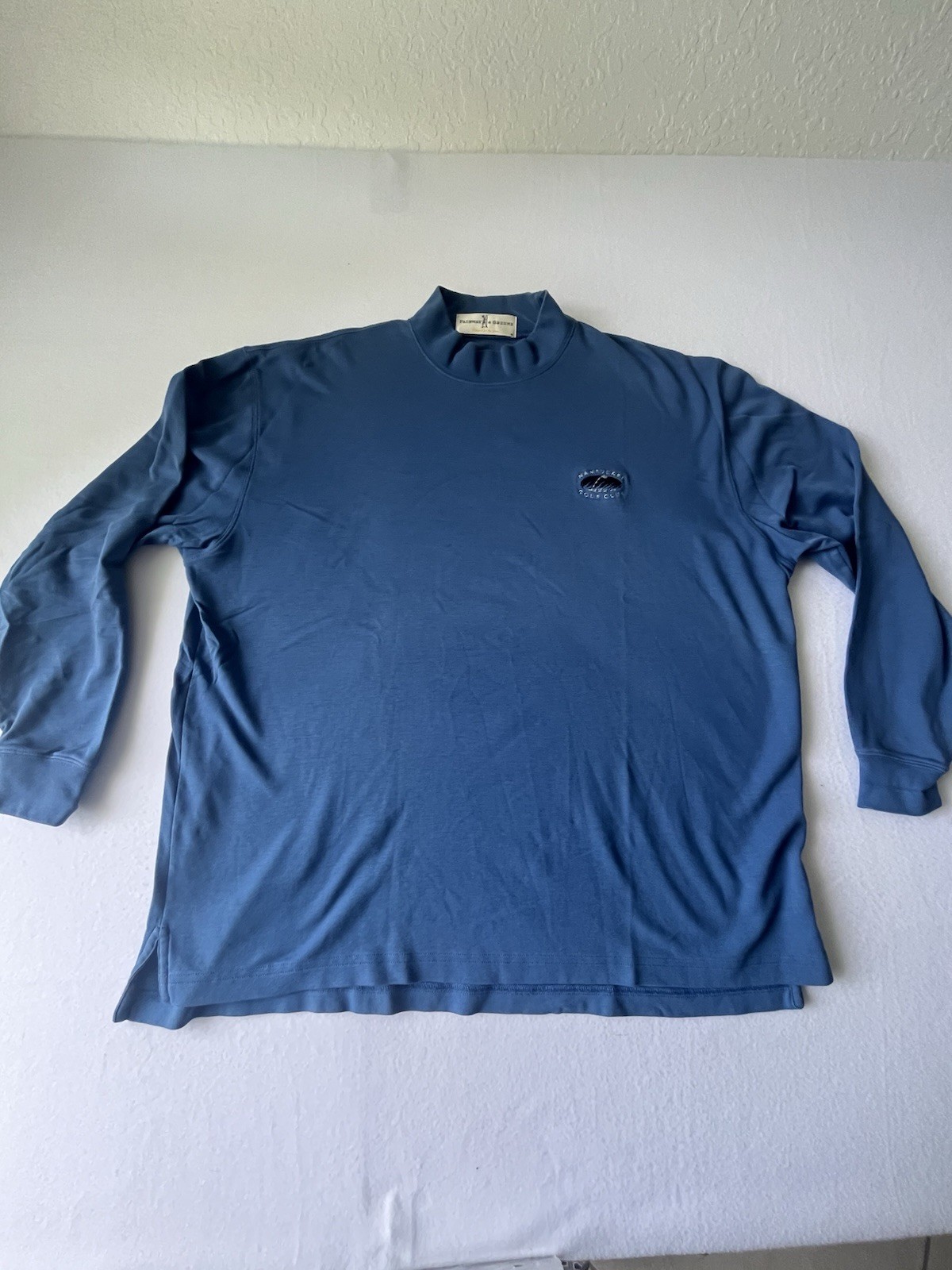 FAIRWAY & GREENE Pullover Mock Turtleneck Blue Mens XL Nantucket Golf Club Logo gallery