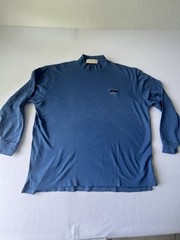 FAIRWAY & GREENE Pullover Mock Turtleneck Blue Mens XL Nantucket Golf Club Logo
