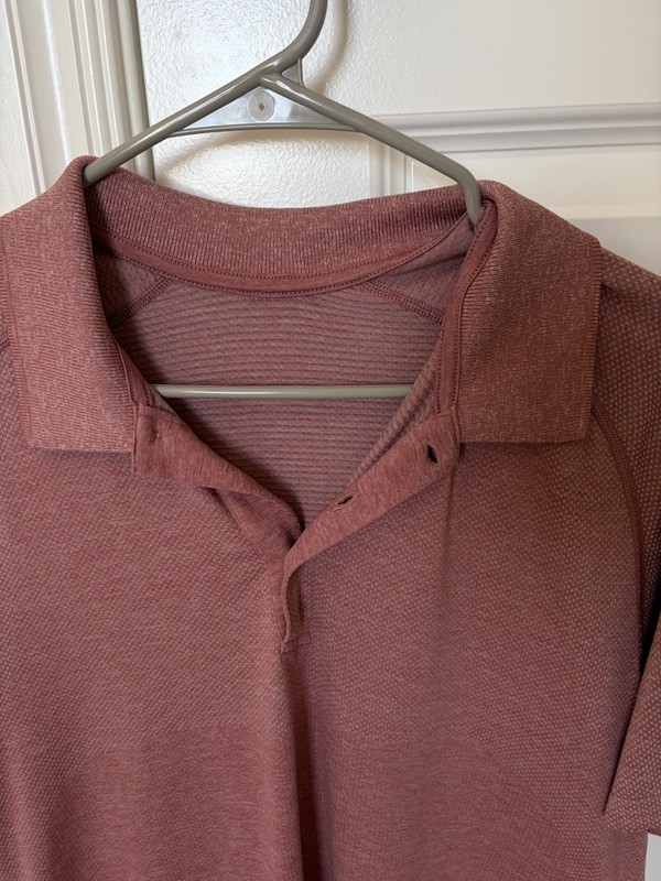 Lululemon Men’s Vent Tech Polo Size Large Red/Berry gallery