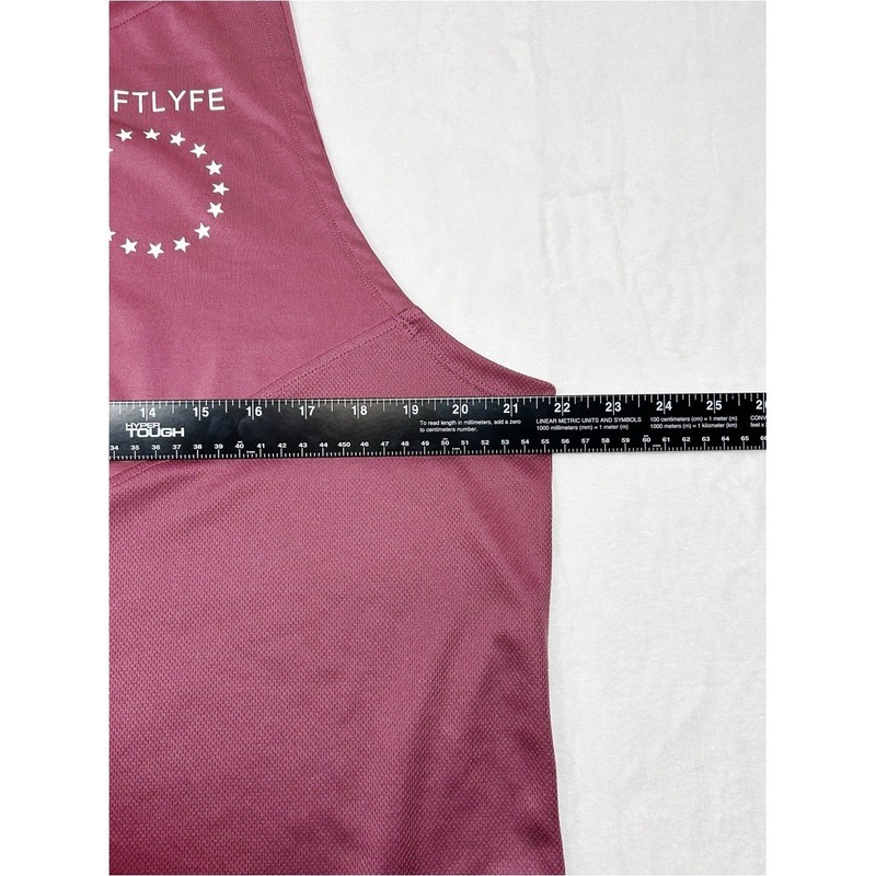 Lyftlyfe 3 Panel Cut Sleeve Tank, Lot of 2, Blue and Maroon, Large gallery