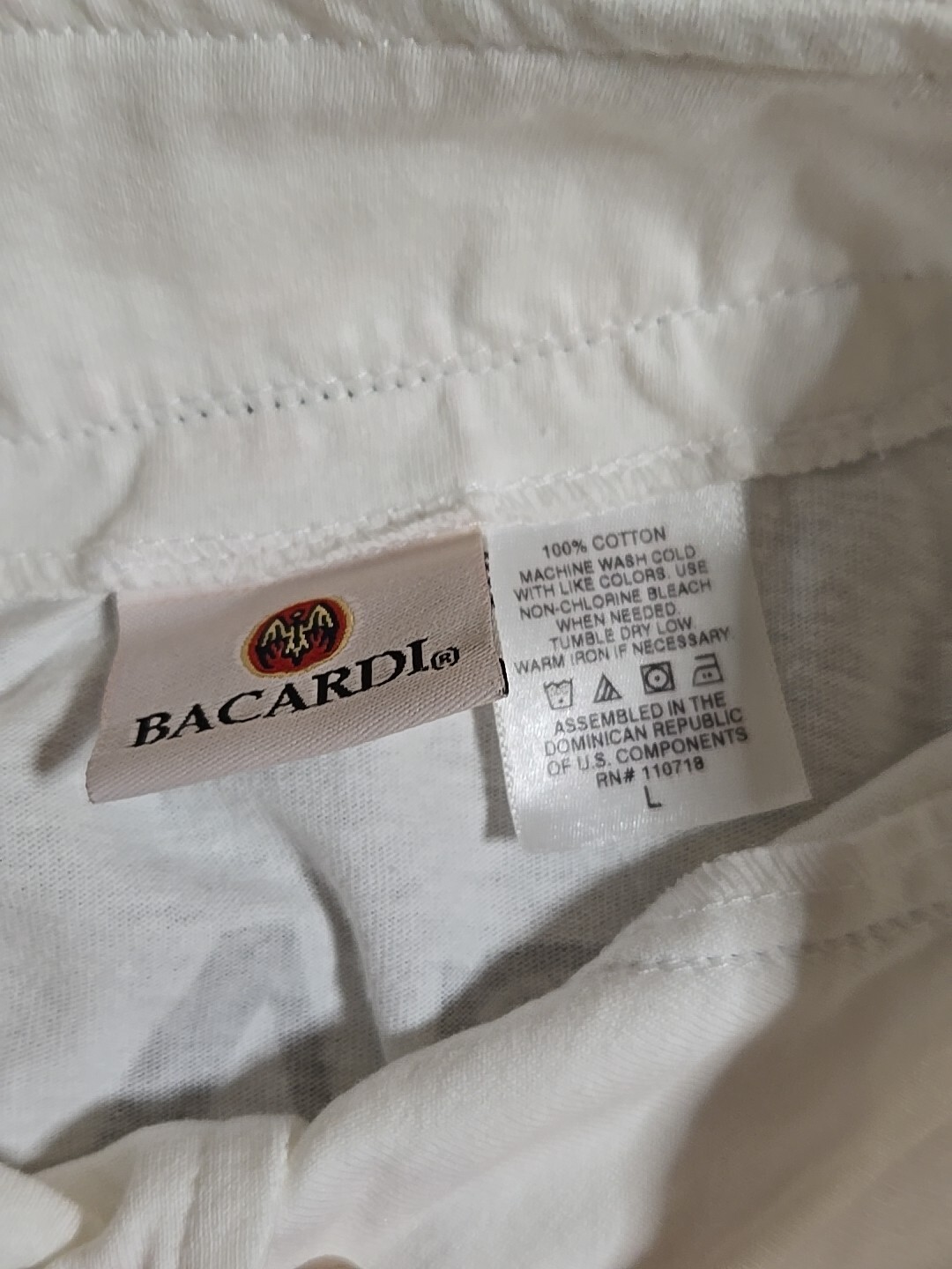 Bacardi Baseball Jersey White Button Closure Size Large New gallery