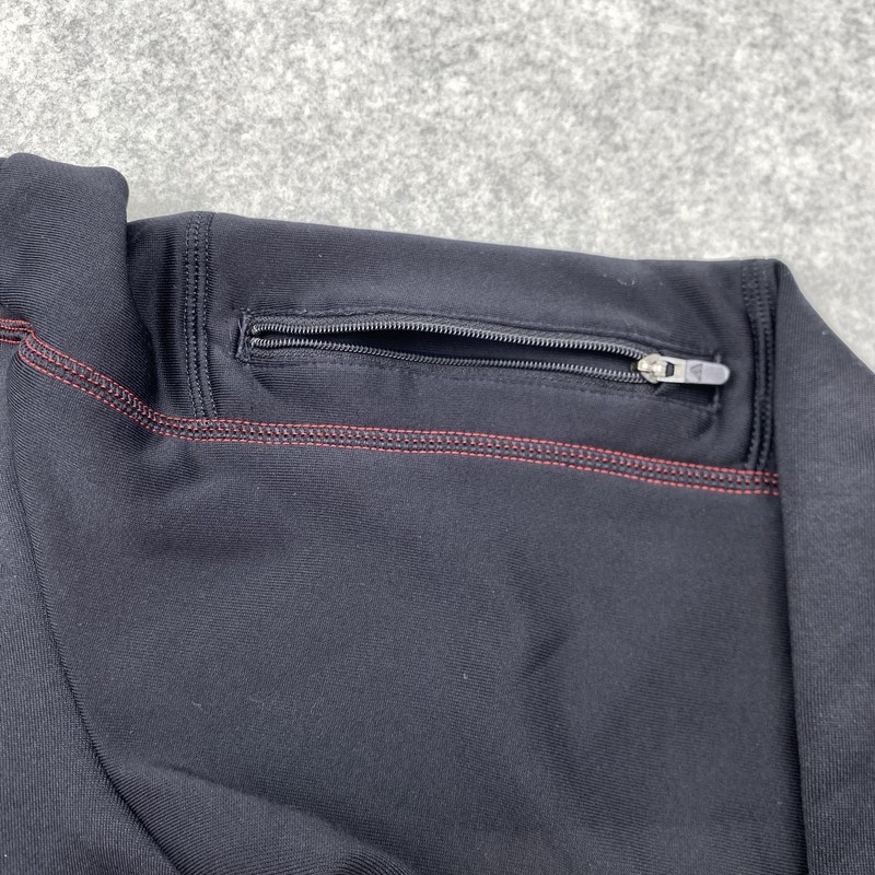 Adidas Pullover Mens Small Black 1/4 Zip Long Sleeve Golf Shirt Red Logo Pocket gallery