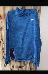 Nike Dri-FIT Blue Pullover Hoodie women’s S Long Sleeve Pockets Running