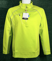 Sunice Golf Alexander Technical LS Pullover 1/4 Zip Mens Size L Green Apple, New