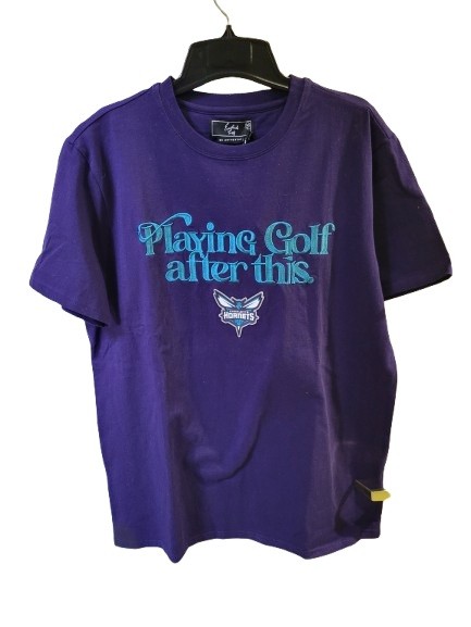 NWT Eastside M Playing Golf After This Charlotte Hornets Purple T Shirt 123494 gallery