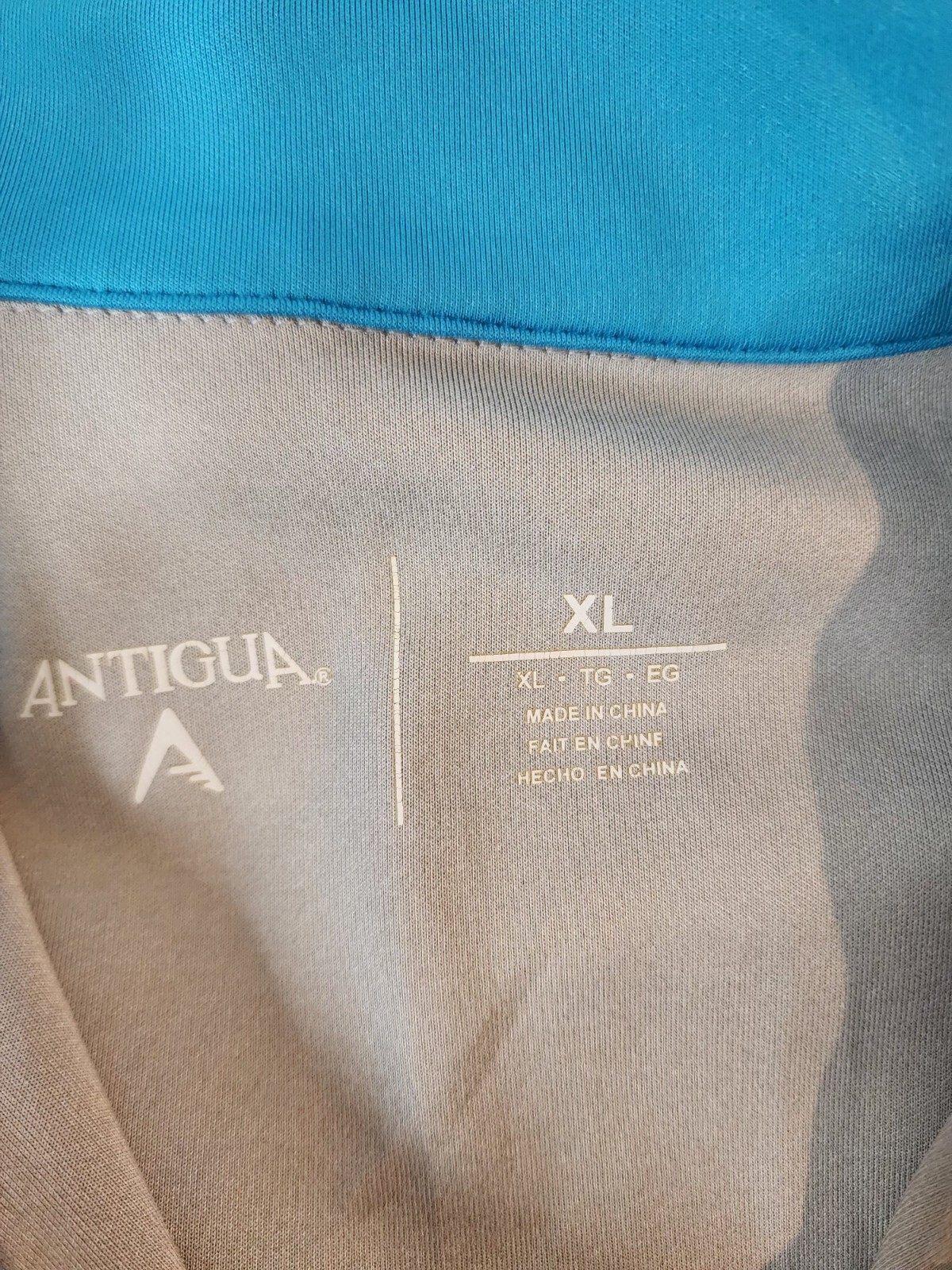 Antigua Gray and Blue Men's Golf 1/4 Zip Vest Quail Chase Golf Club XL gallery