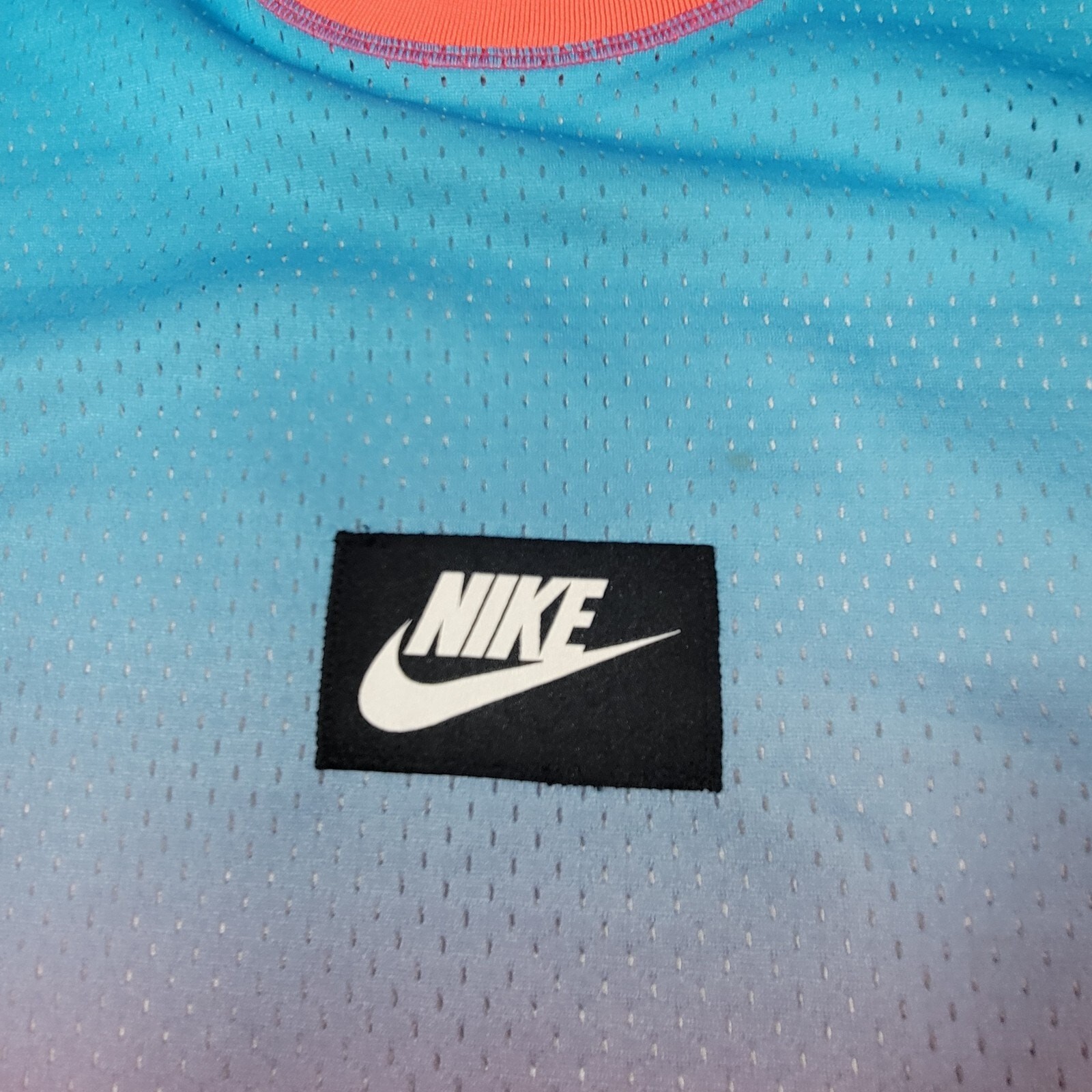 Nike Short Sleeve Mesh Jersey Gradient Oversized Shirt Size L SOUTH BEACH OMBRE gallery