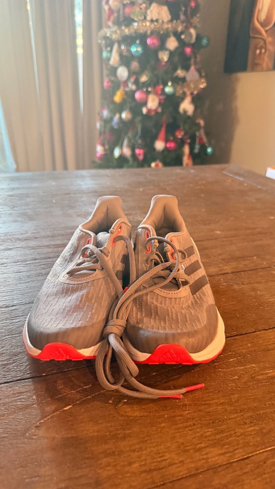 Adidas Kids Running Shoes Size 3.5 Gray and Red gallery