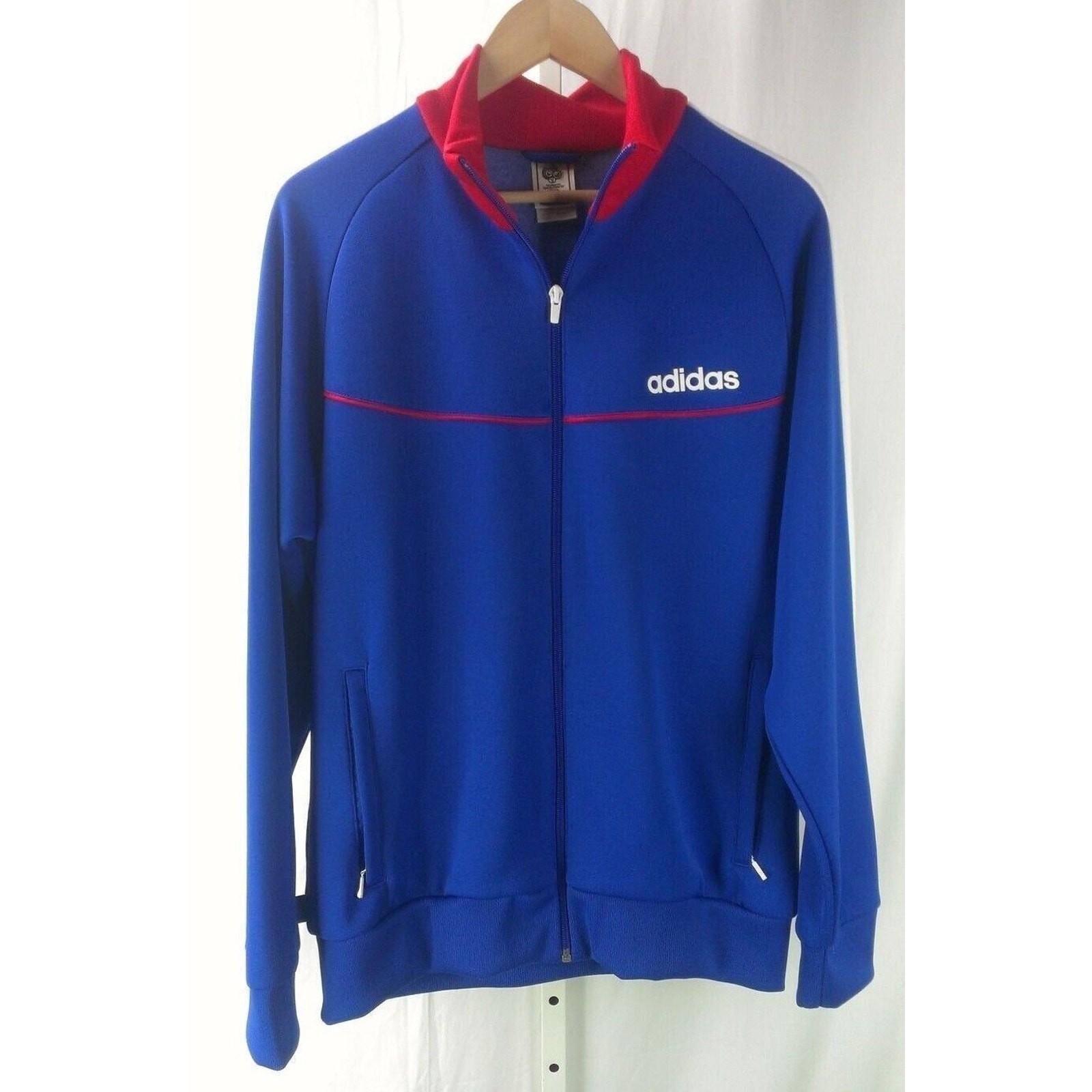 FRANCE ADIDAS TRACK TOP SOCCER JACKET WORLD CUP COOL MESH FRANCE BACK MEN'S M gallery