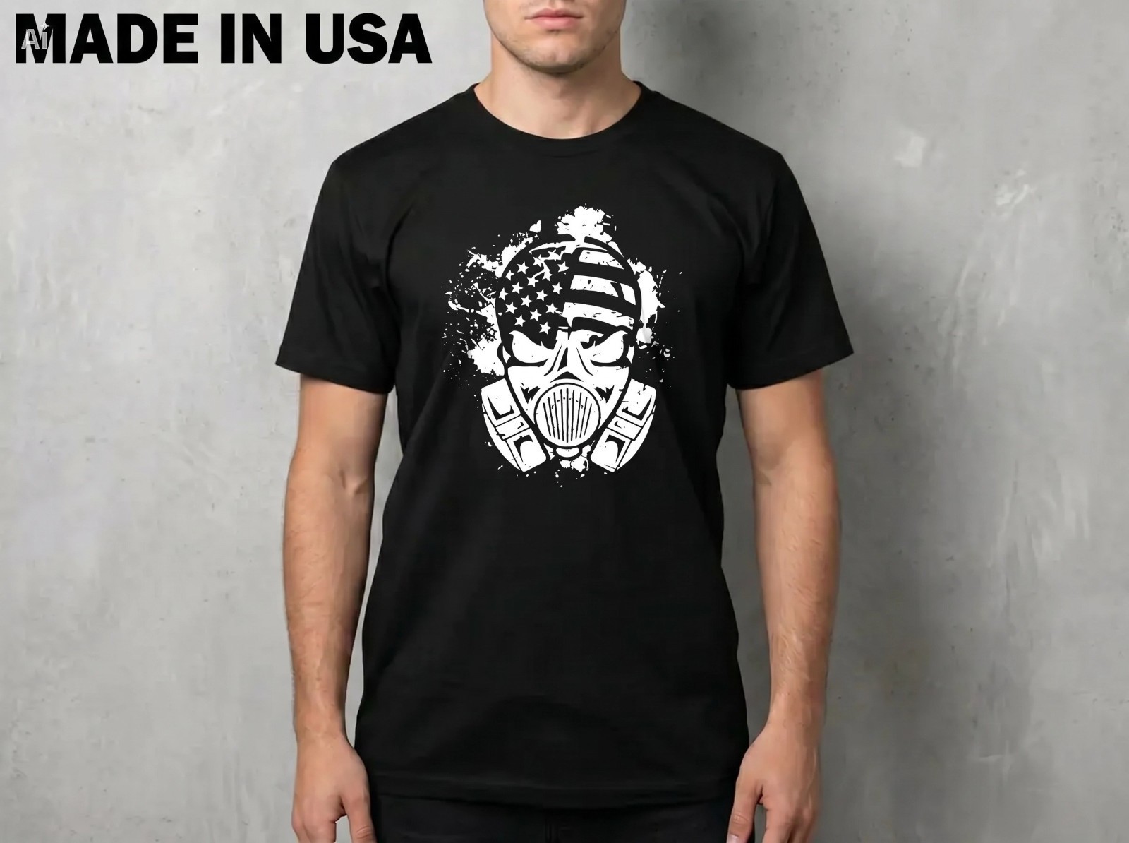 NEW SHIRT Gas Mask American Survivor Military with AmericaSIZE S-2XL MADE IN USA gallery