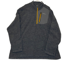 Eddie Bauer First Ascent Cloud Layer Pro Men XL Gray Fleece Quarter Zip Pullover