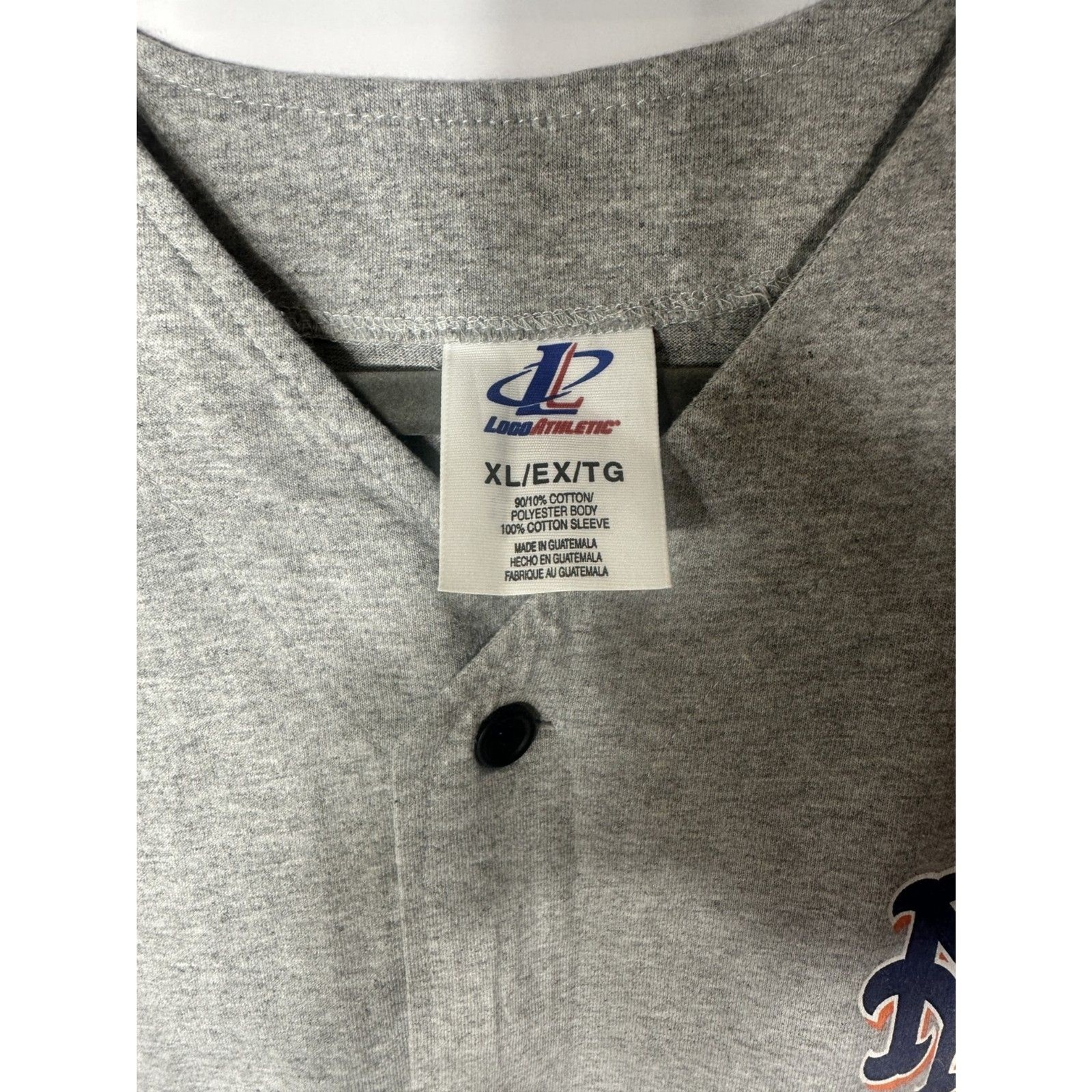 Logo Athletic New York Mets Sleeveless Button Front Jersey Shirt Gray Men’s XL gallery
