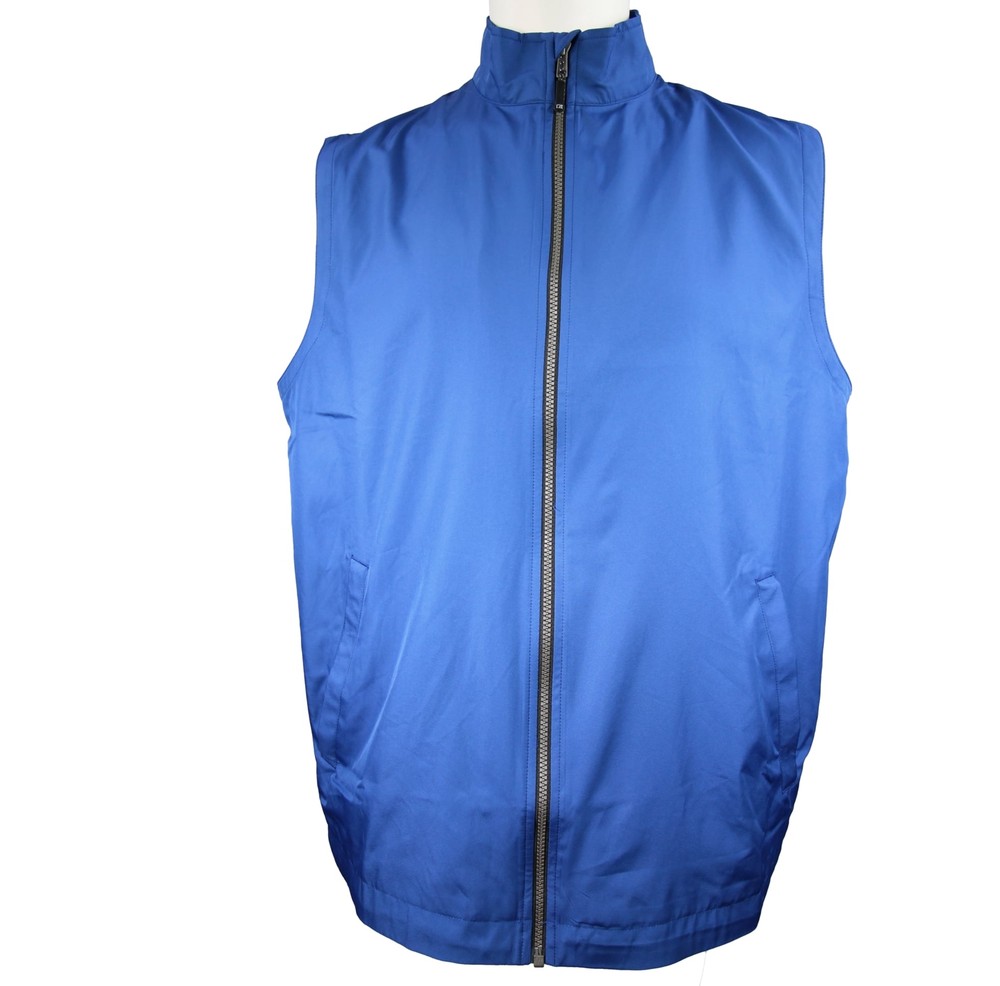 Men's Blue Cutter & Buck Mesh Lined Vented Golf Vest, Size Large Tall