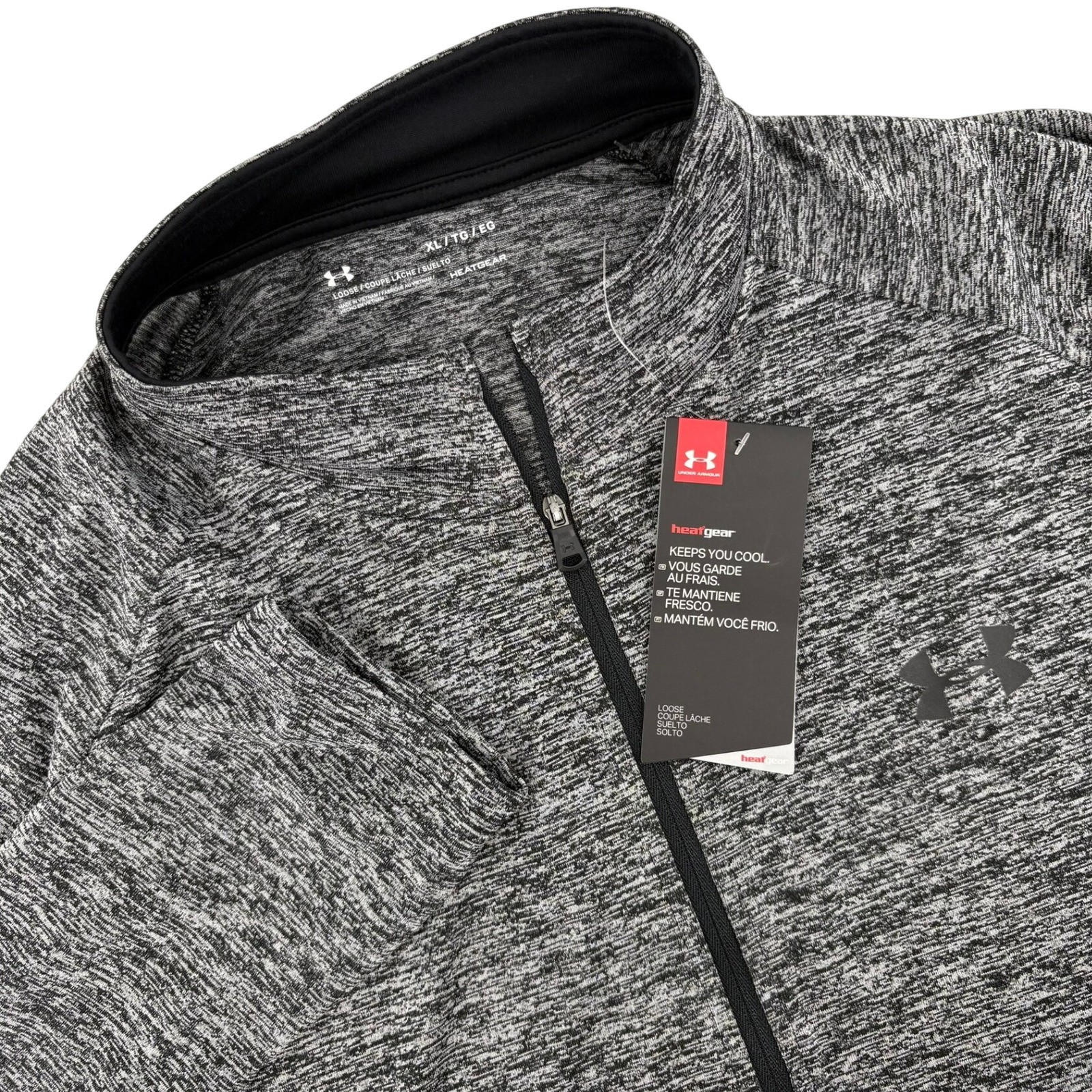 Under Armour Mens Tech 2.0 Half Zip HeatGear Pullover Gray XL 1328495-002 NEW gallery