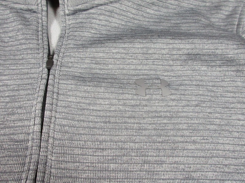 Under Armour mens heathered Striped Storm lined ColdGear 1/2 zip L EUC gallery