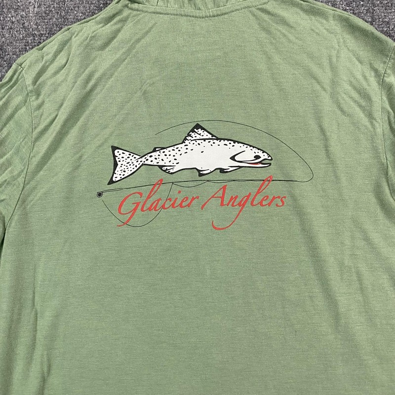 Free Fly Shirt Mens Medium Hooded Long Sleeve Bamboo Glacier Anglers Fishing gallery