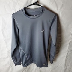 Nike Pro Shirt Mens M Gray Fitted Compression Dri-Fit Team Fit Dry 259863 Vtg