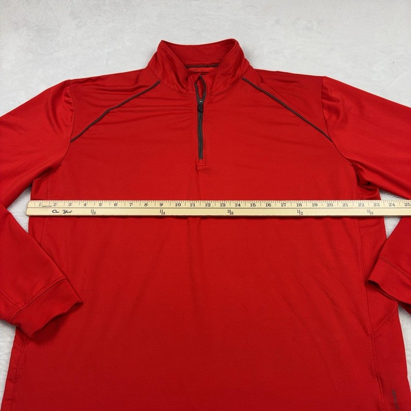 Snake Eyes 1/4 Zip Long Sleeve Pullover Men L Red Mock Neck Tagless Dry-18 gallery