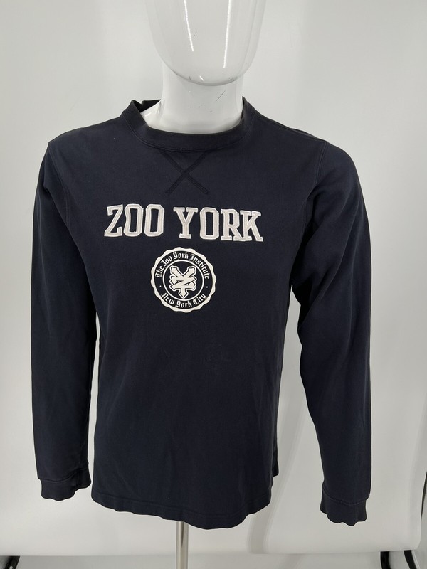 Vintage ZOO YORK Embroidered RARE Pullover Ribbed Casual Shirt Mens Small gallery