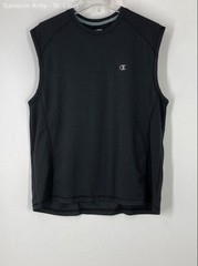 Champion Mens Black Power Train Muscle Sleeveless Pullover T-Shirt Size Large