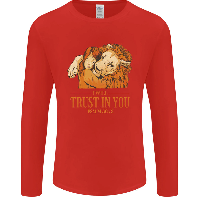 Religion Christianity Bible Trust in Lion Mens Long Sleeve T-Shirt gallery