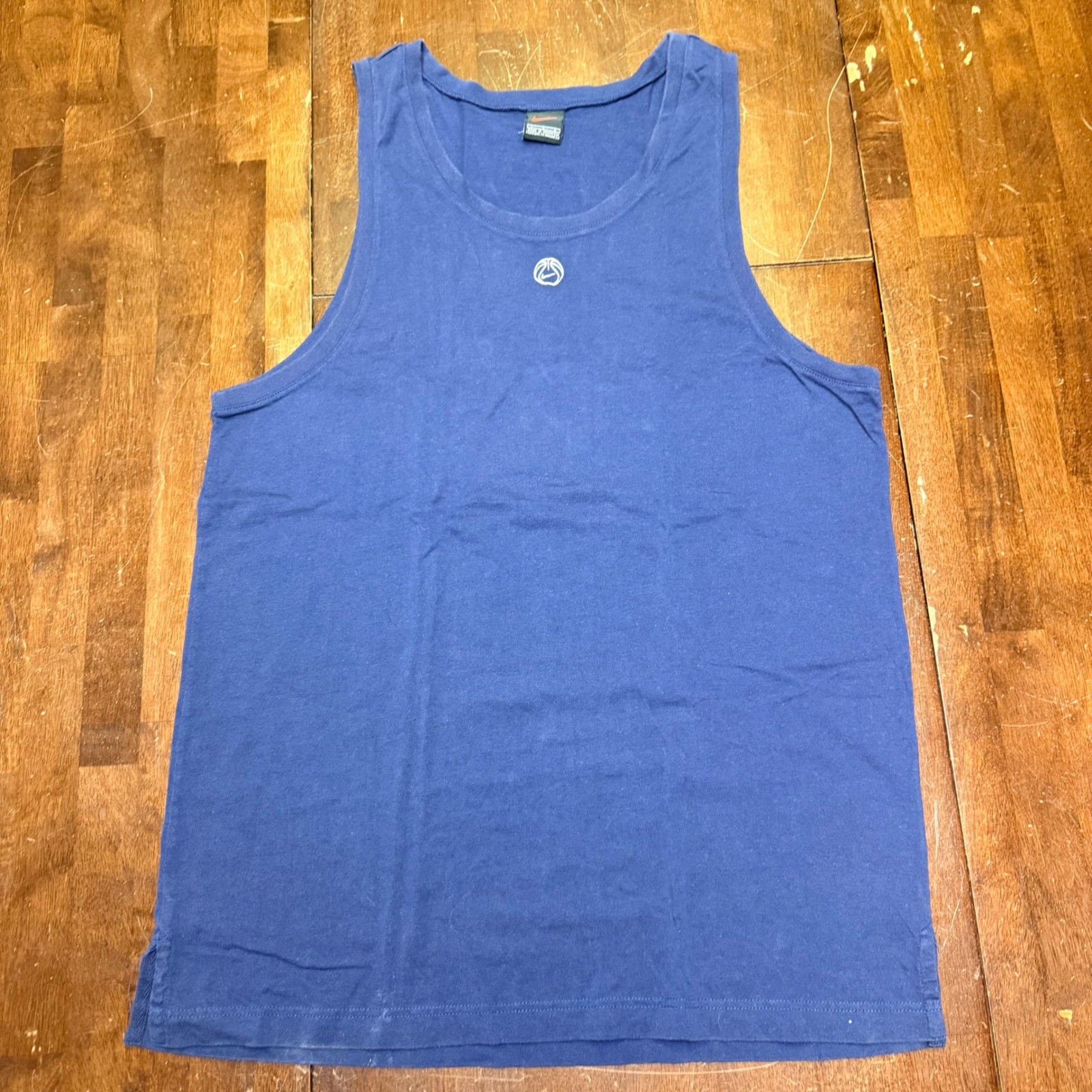 VTG Nike Tank Top Mens Large Blue Basketball Embroidered Center Swoosh Y2K 90's gallery