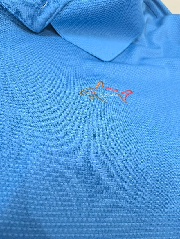 Greg Norman Play Dry Moisture Wicking Men's Polo Shirt EUC Aqua Blue Size 3XL gallery