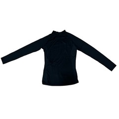 Tesla Unisex S Black Athleticwear T-Shirt Mock Neck Long Sleeve Gym Turtleneck