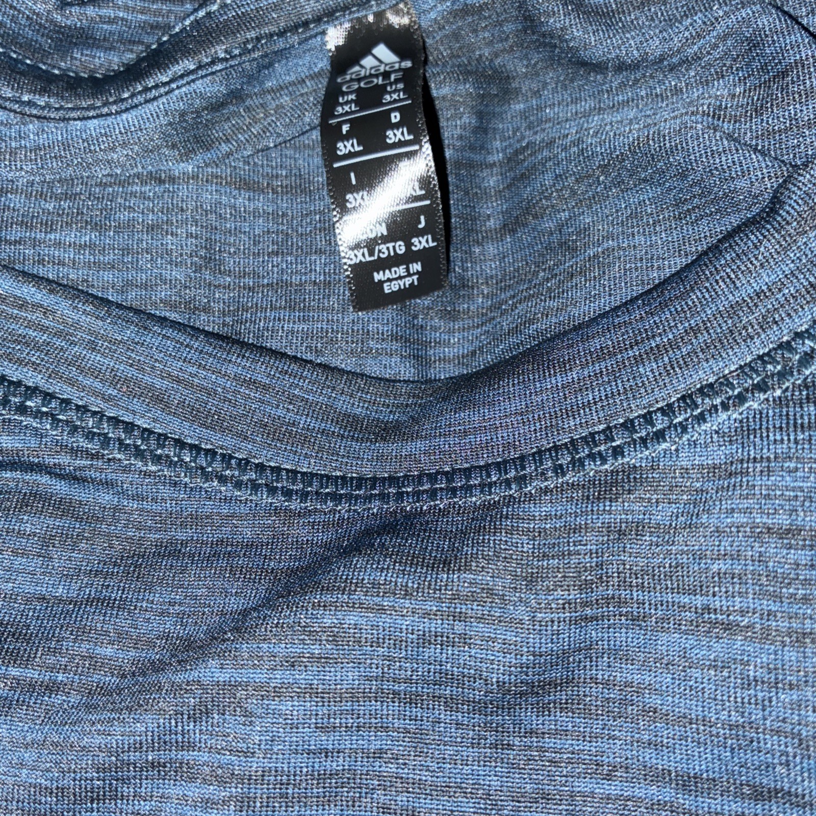 Men's Adidas Tech Tee Space Dye Navy Short Sleeves Size 3xl gallery