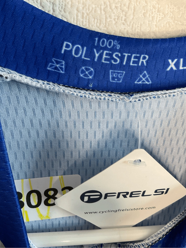 Frelsi Blue Serenity Long Sleeve Cycling Jersey Mens Size XL Blue White Paisley gallery