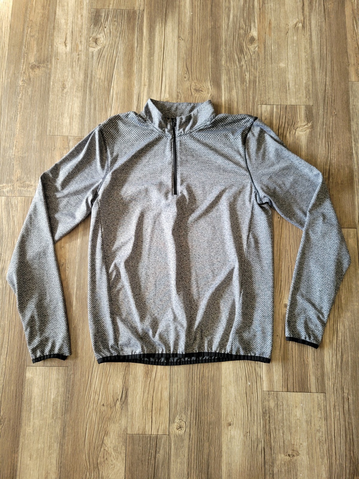 Champion Quarter Zip Mens Medium Gray Power Core Running Stretch Long Sleeve gallery