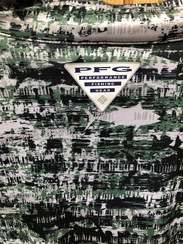 COLUMBIA PFG 1/4 Zip Digital Camo L/S Pullover OmniShade Fish Shirt Men's L gallery