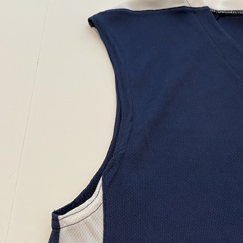 Champion Double Dry Sleeveless Blue Basketball Jersey BB70 Small Spot On Collar gallery