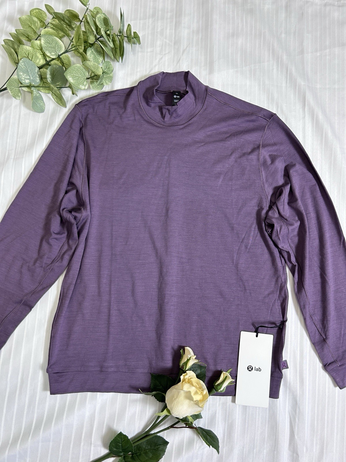 NWT$118 Lululemon Lab Merino Wool Blend LS - Dusty Amethyst - Size XS gallery